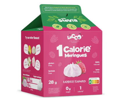 Zdrowa żywność LOCCO 1 kcal Bezy Niskokaloryczne Malinowe